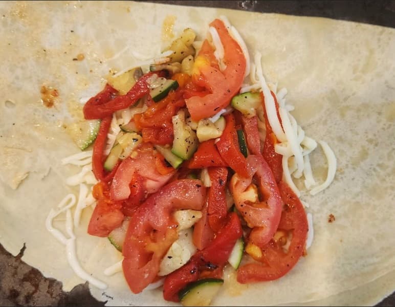 Tomato, Zucchini, Pepper, Cheese